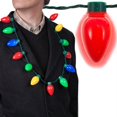 thumbnail image 2 of LED Light Up Christmas Bulb Necklace Party Favors for Adults or Kids Holiday, 2 of 4