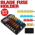 thumbnail image 4 of 12V/24V 12 Way Blade Fuse Box Distribution Kit + 24 Fuse For Car Marine Camper, 4 of 10