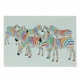 thumbnail image 1 of Funny Cutting Board, Colorful Animal Herd with Rainbow Stripes Digital Art Print Modern Safari, Decorative Tempered Glass Cutting and Serving Board, Small Size, Multicolor, by Ambesonne, 1 of 1