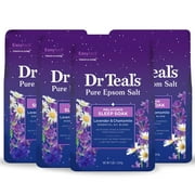 Dr Teal,S Pure Epsom Salt, Melatonin Sleep Soak With Essential Oil Blend, 3 Pound (Pack Of 4) (Packaging May Vary).
