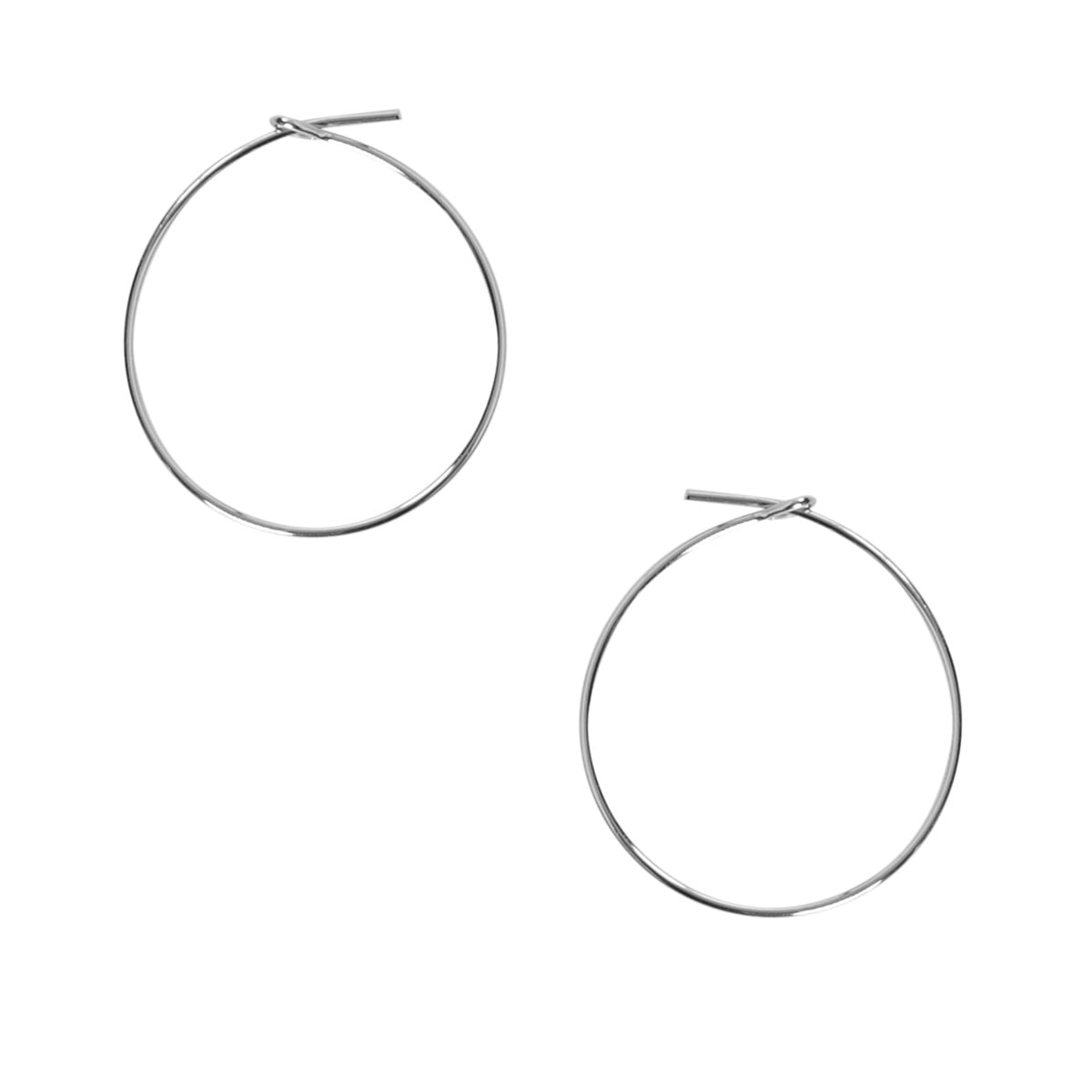 Hoop Earrings,Silver Plated Large Round Hoop Earrings Statement Loop Drop Dangle