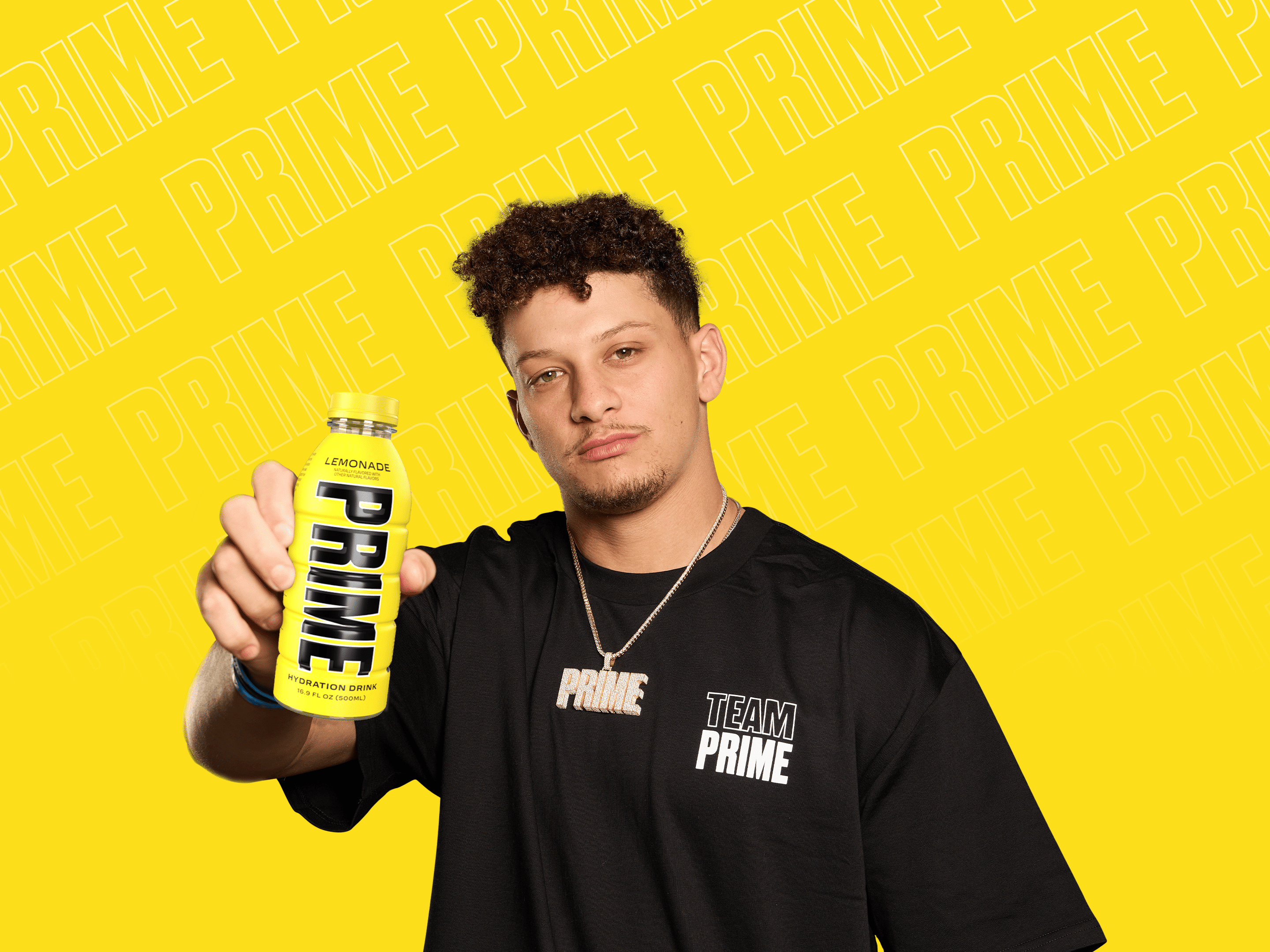 (5 pack) Prime Hydration Drink, New Special Edition PATRICK MAHOMES Bottle, 16.9oz (1 Bottle)