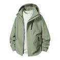 thumbnail image 6 of Rexolia Men’s Waterproof Rain Jacket Hooded Lightweight Breathable Packable Outdoor Hiking Green L, 6 of 6