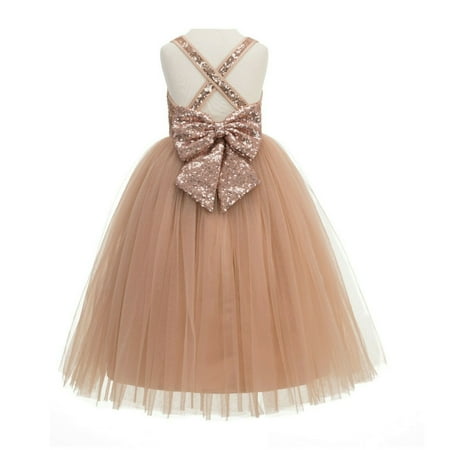 

EkidsBridal Crossed Straps A-Line Flower Girl Dresses Formal Dresses Junior Bridesmaid Dress 177