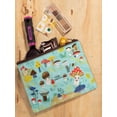 thumbnail image 2 of Bolso Azul Con Cremallera Q Lindos Hongos Pequeños. Cremallera Gruesa Y Resistente, Fácil De Limpiar, Hecha De 95% De Material Reciclado. Ideal Para Organizar Bolsas Más Grandes. 7,25"" De Alto X 9,5", 2 of 5