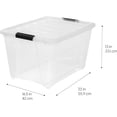 thumbnail image 2 of 6 pack Clear Plastic Storage Bin with Lid, 22" Latching Container, Stackable Organization Box for Home & Office, 50 Quart, 2 of 5