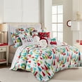 thumbnail image 5 of Merry & Bright by Levtex Home - Holly Jolly - Quilted Decorative Pillow (13x14in.) - Santa - Reversible - Cotton/Poly, 5 of 6