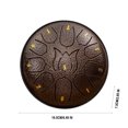 thumbnail image 2 of Steel Tongue Drum 6 Inch 11 Tone | Handpan Percussion Instrument | Carbon Steel Meditation Drum | Portable Lotus Drum | Relaxation & Yoga | Includes 1 Drum | 6.49 x 1.95 in, 2 of 4