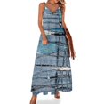 thumbnail image 1 of Nuevo vestido sin mangas Fractured Blues vestidos de fiesta vestidos largos mujeres verano, 1 of 7