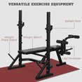 thumbnail image 3 of CoSoTower Weight Bench, Flat Incline Decline Workout Bench Press Set with Squat Racks, Leg Developer, Weight Plate Stand, 3 of 7