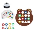 thumbnail image 3 of Juego de mesa para aprender colores, juego de batalla interactivo, juego de rompecabezas de combinación de formas con campana, 3 of 9