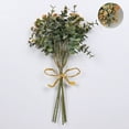 5PCS Faux Eucalyptus Leaves Stems, Artificial Eucalyptus Flowers