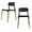 Black, variant on COZYBLOCK Bel Dining Bistro Cafe Style Modern Minimalist Side Chair Set of 2 (Black)