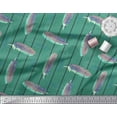 thumbnail image 3 of Soimoi Brown Heavy Canvas Fabric Stripe Feather Fabric Prints By Yard 58 Inch Wide, 3 of 3