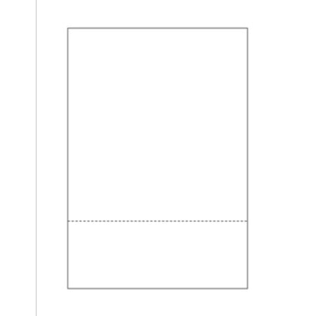 Print-Ready Business Form, 8-1/2" x 14", with Single-Perfed Removable Bottom Section, 3" x 8-1/2", White 24lb Bond Paper - 500 Sheets