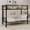 Black + Metal + Metal, variant on ENTU Twin Over Twin Metal Bunk Bed Convertible 2 Beds Ladder Guardrail No Box Spring Needed 77.00x40.30x61.40 Inch Silver