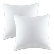 A1 Home Collections 22x22 Inch Square Throw Pillow Inserts, RDS Certified Down Feather Filled, Pack of 2, White Decorative Couch Pillows