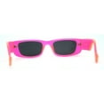 thumbnail image 2 of Neon Pop Color Mod Square Rectangle Retro Sunglasses Pink Black, 2 of 4