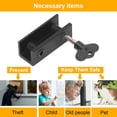 thumbnail image 3 of Sliding Door Window Lock, Adjustable 15Pack Robust Double Hole Child Sliding Window Security Lock  for Hotel Silver,Black, 3 of 7