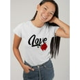 thumbnail image 2 of Love With Rose T-Shirt Women -Image by Shutterstock, Female Large, 2 of 4
