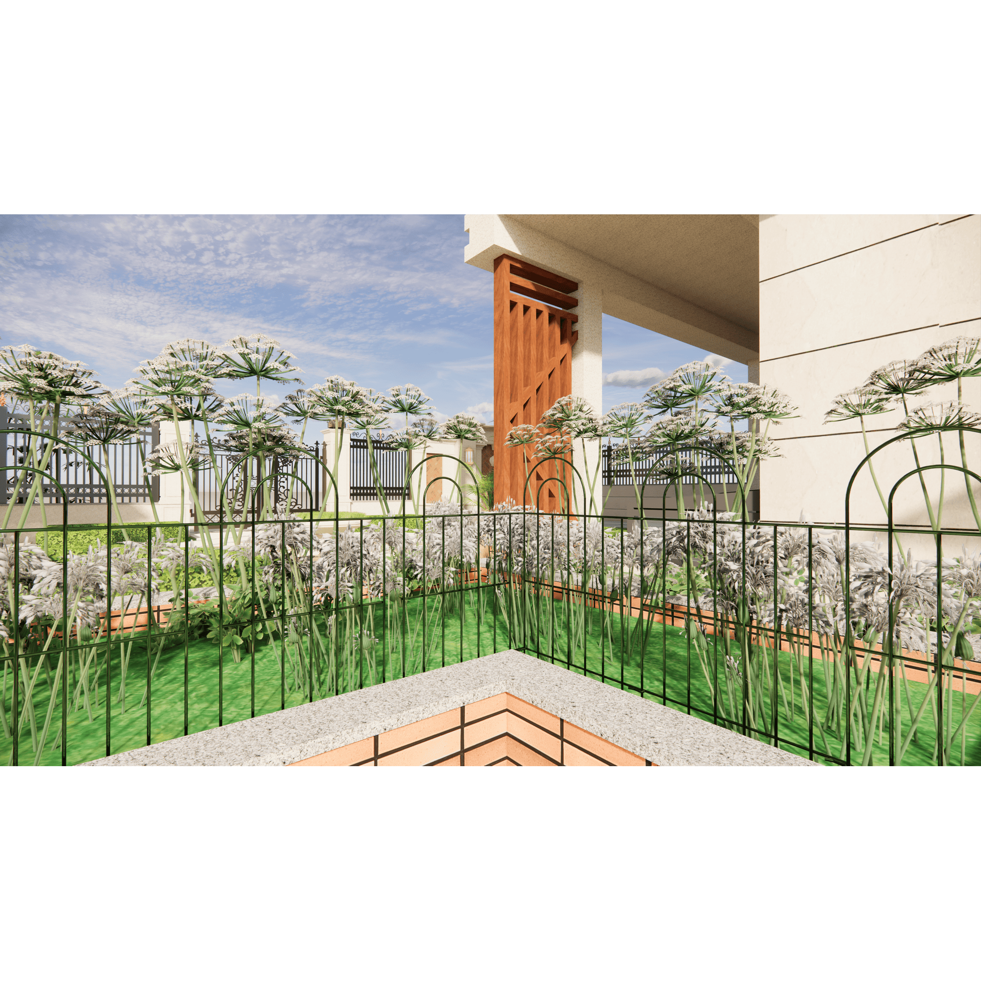Holaki 14 Panels 32 in(H) X 20.4ft(L)Decorative Outdoor Garden Fence for Yard Animal Barrier Fencing Galvanized Rustproof Metal Fence Panels Garden Fencing for Flower Bed Fence Dark Green