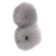 thumbnail image 2 of Inteprter Faux Balls Pompones Sombreros de invierno Bufanda Gorros Tejidos Bola de pelo Fiesta hecha a mano Ropa de felpa Bolsa Suministros blanco Artesanía gris Inteprter HA059883-03, 2 of 6