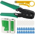 thumbnail image 2 of GEREMF-RJ45 Crimp Tool Kit Complete Cat5 Cat5e Cat6 Ethernet Crimper Set with Cable Tester, 2 of 4