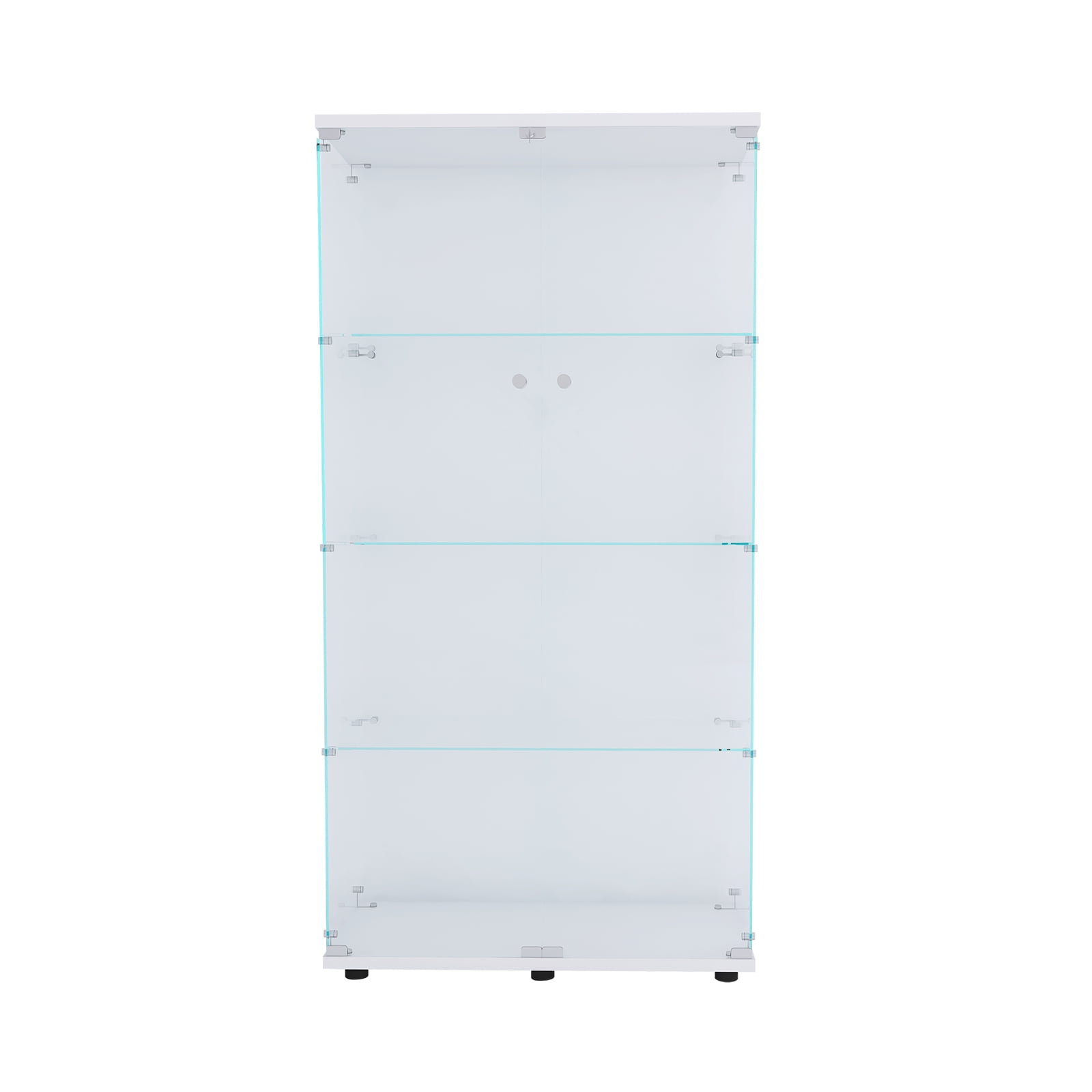 SEGMART Wine 4Shelf Glass Curio Floor Standing