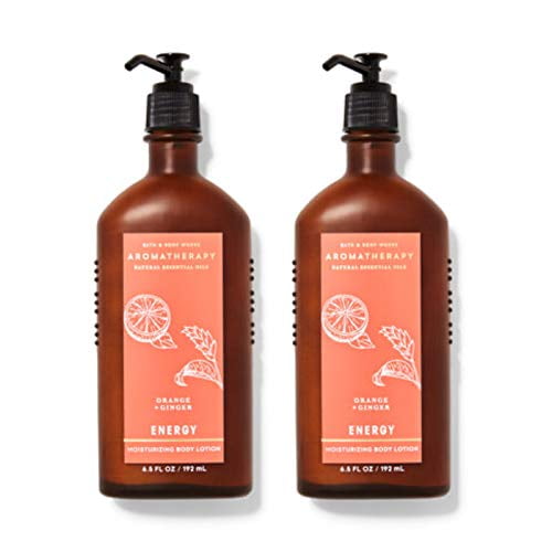 Bath & Body Works Aromatherapy Energy - Orange + Ginger Body Lotion, 6.5 Fl Oz, 2-Pack