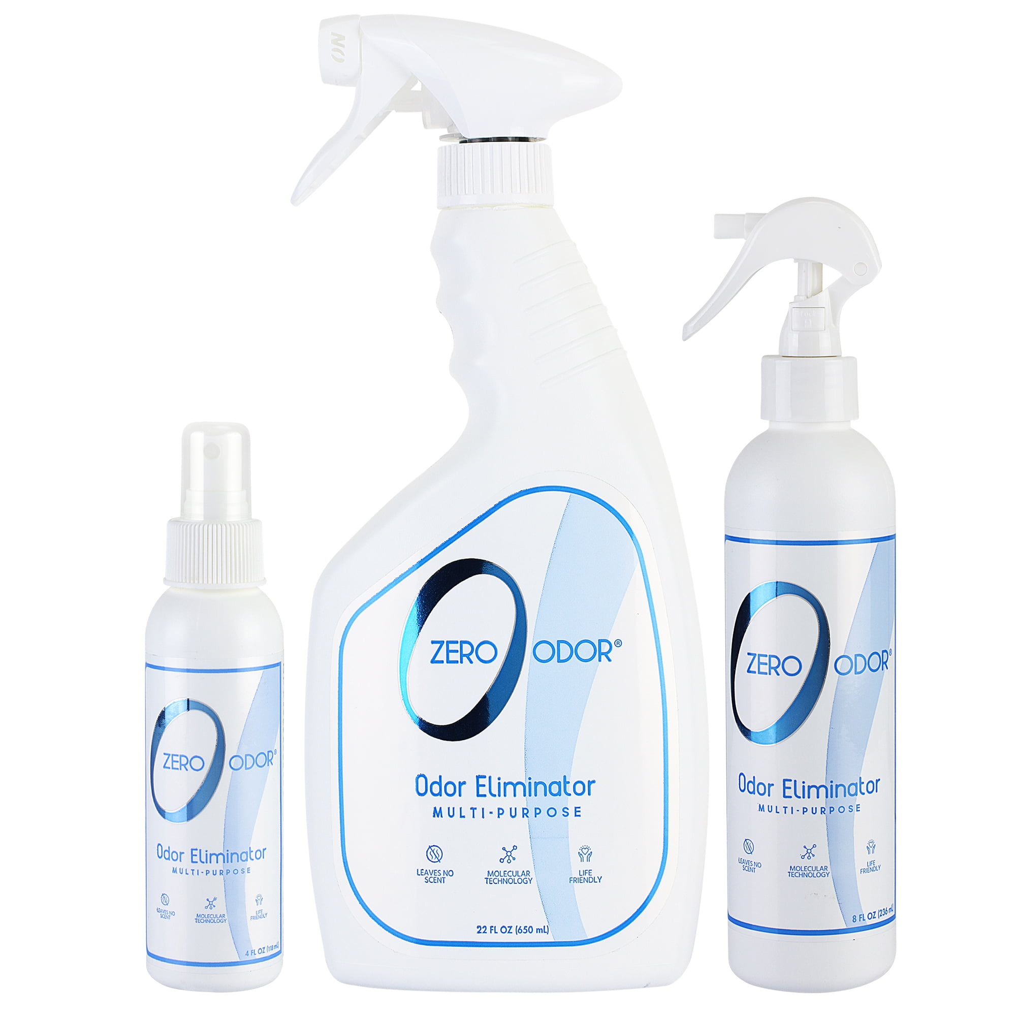 Zero Odor Multi-Purpose Odor Eliminator Spray Kit Home Air & Surface Deodorizer 3 Pack