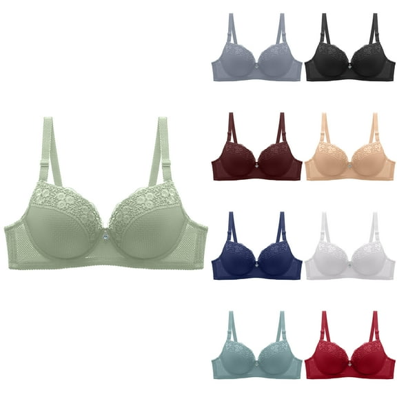 Push Up Thick Padded Deep Plunge Lace Underwire T Shirt Sexy Bra Lift Up Add 2 Cups Black 40