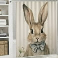 thumbnail image 5 of COMIO Easter Bunny Spring Easter Rabbit Shower Curtain Multiple Sizes for Bathroom White, 5 of 6
