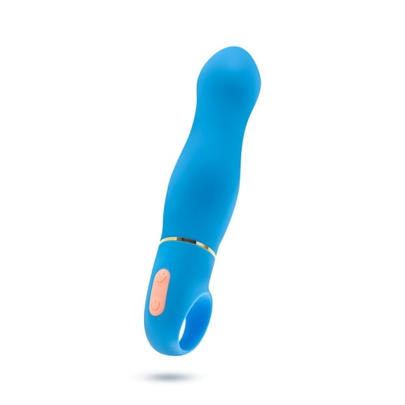 Eden Curve Silicone Vibrator with Multiple Settings, Blue