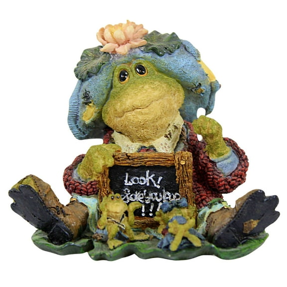 Boyds Bears Resin 3.00In Ms. Lilypond...Lesson Number One, Resin, Teacher Wee Folkstone Frog 36705