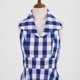 thumbnail image 4 of ICHUANYI Clearance Women's Fashion V-neck Sleeveless Backless Vintage Printed Party Cocktail Dresses Stretchy Dresses(Blue, L) ICHUANYI WER2023081512190, 4 of 9