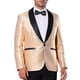 thumbnail image 1 of INSPIRE CHIC Blazers para Hombre con Solapa Metálica y Un Botón, Estilo de Fiesta, Brillantes, Talla 2XL, Dorado, 1 of 4