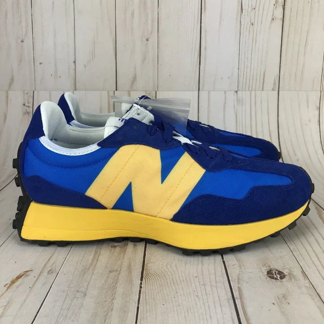 New Balance 327 Running Shoes Sneakers Marine Blue Yellow Mens Choose Size