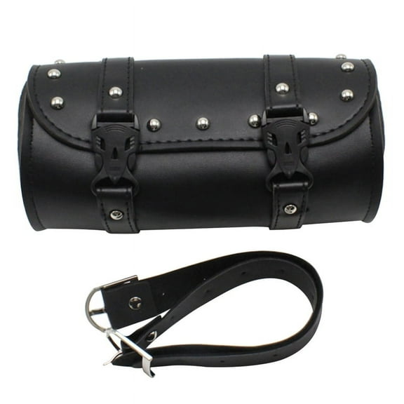 Motorbike Fork Bag Universal PU Leather Handlebar Bag Pouch Waterproof Motorbike Saddle Bags Motorcycle Accessories