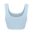 thumbnail image 4 of Alun Smooth Seamless T-Shirt Bras for Women Lightweight Stretch Comfort Longline Sport Bralettes Everyday Wireless Thin Padding Full-Coverage for a Natural Shape Blue XL, 4 of 4