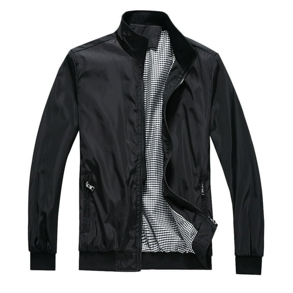 JTieacloth Lined Hooded Coat Mens Fashion Simple Camouflage Pocket Cardigan Zipper Sweater Jacket Black