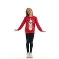 thumbnail image 6 of Pink Angel Girls’ Christmas Sweatshirt – Cozy Fleece Holiday Pullover – Festive Winter Top for School, Parties & Photos – Red Reindeer- Sizes 14, 6 of 8