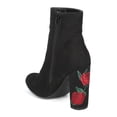 thumbnail image 3 of New Women Wild Diva Blossom-24 Faux Suede Almond Toe Rose Embroidered Ankle Boot, 3 of 5