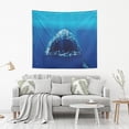 thumbnail image 6 of Shark Mouth Tapestry Wall Hanging Tapestries Happy Colorful Hippie Psychedelic Art Polyester Carpet Wall Decorative for Living Room Bedroom 60x51inch, 6 of 7