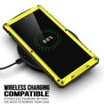thumbnail image 5 of K-Lion for Samsung Galaxy S22 Ultra 6.8" Case, Heavy Duty Armor Built-in Explosion-Proof Tempered Glass Screen Protector Wireless Charging Hang Rope Hidden Kickstand Shockproof Rugged Case,Yellow, 5 of 8