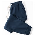 thumbnail image 4 of asjyhkr Mens Sweatpants Athletic Workout Joggers Stretchy Waist Chino Drawstring Dailywear Casual Pants with Pockets(X-Small,Navy), 4 of 8