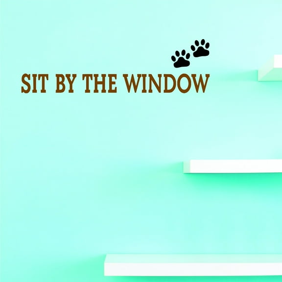 Custom Wall Decal Vinyl : Sit By The Window Home Decor Picture Art 16 X 40
