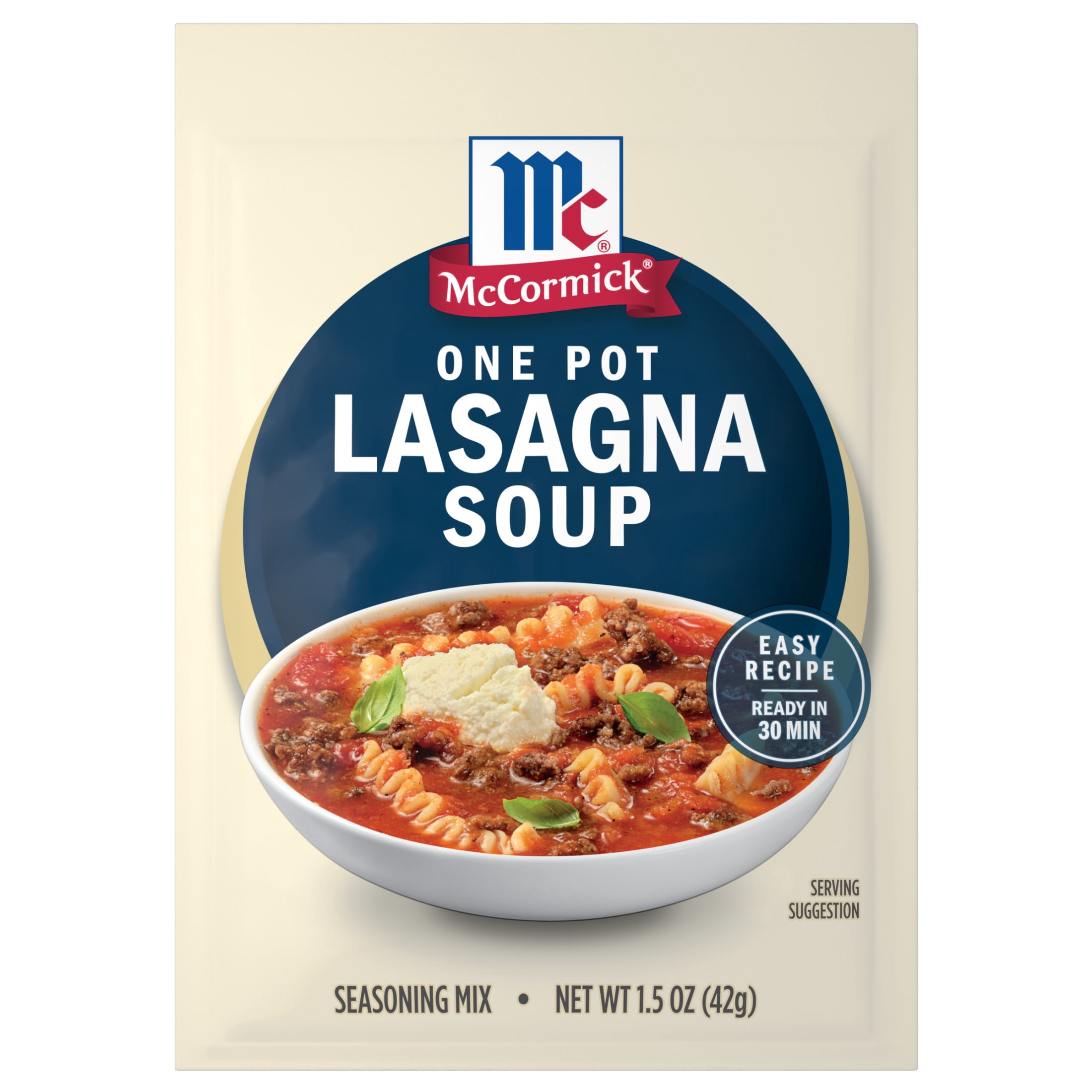 (2 pack) McCormick One Pot Lasagna Soup Seasoning Mix, 1.5 oz Packet