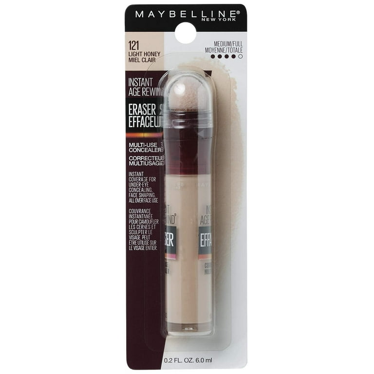 Maybelline Instant Age Rewind Eraser Dark Circles Treatment Multi-Use  Concealer, 120 Light, 0.2 fl oz, Pack of 1