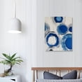 thumbnail image 3 of COMIO  Abstract Watercolor Wall Painting Pictures for Bathroom Wall Decor Navy Blue Canvas Prints Blue and White Wall Art for Bedroom Kitchen Office, 3 of 4