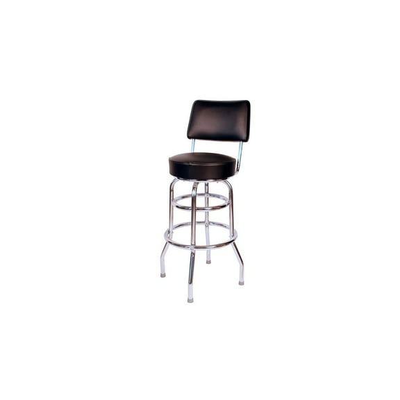 Richardson Seating 1958 Inspired Floridian Swivel Bar Stool-Color:Black,Quantity:1 each